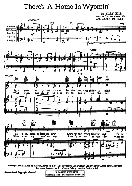 Produktbild zu: There's A Home In Wyomin' Popular Standard