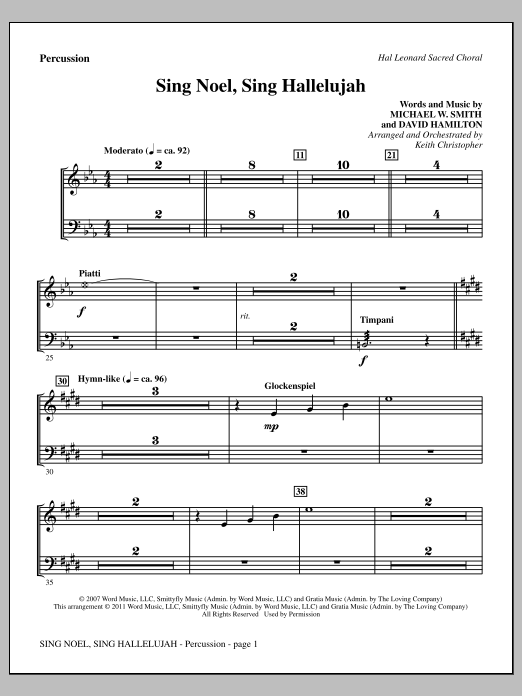 Produktgalerie: Seite 1 von 1 Sing Noel, Sing Hallelujah - Percussion, Keith Christopher, Chor