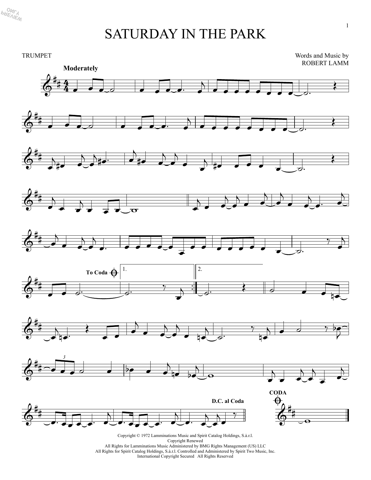 Produktgalerie: Seite 1 von 1 Saturday In The Park, Chicago, Trompete