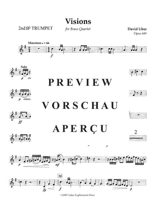 Produktgalerie: Seite 19 von 21 Visions , , (Blechbläserquartett 2x Trompete, Euphonium + Tuba)