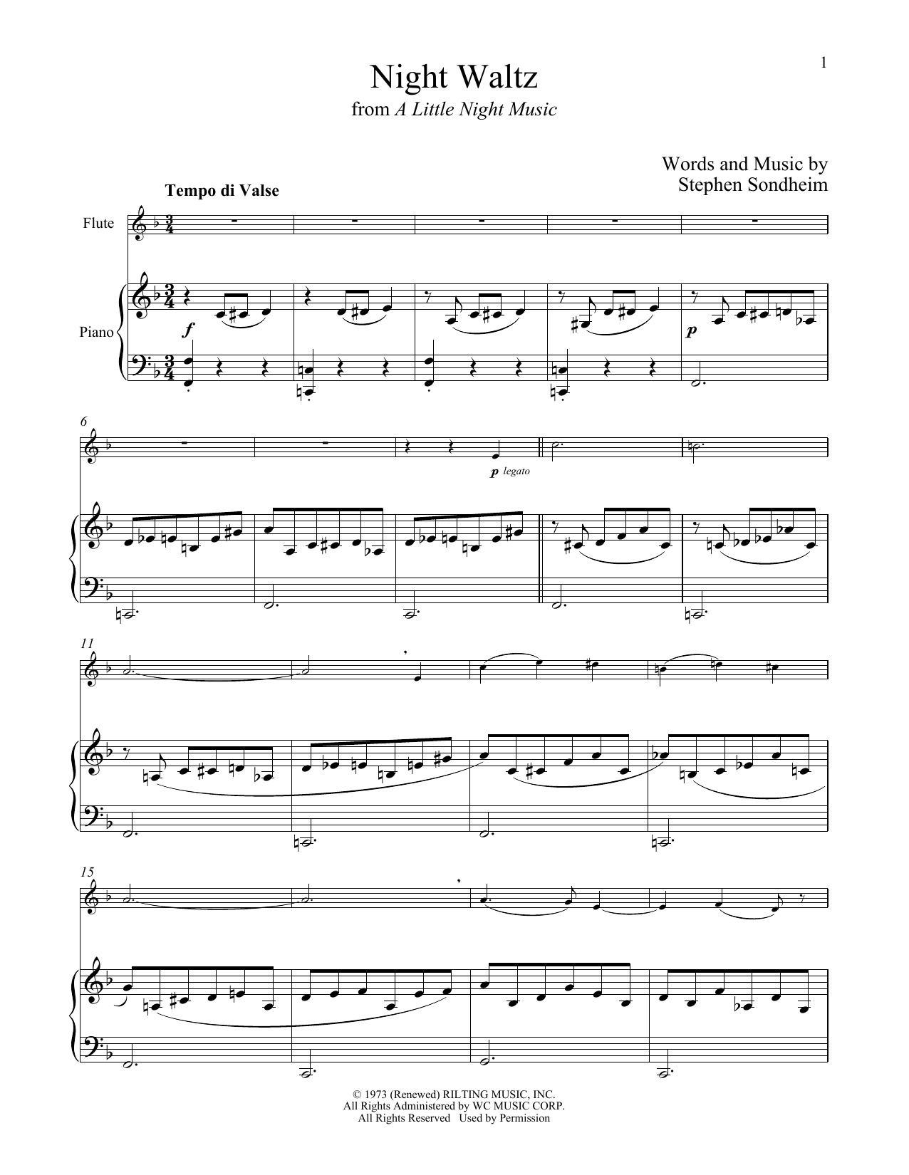 Produktbild zu: Night Waltz (from A Little Night Music)