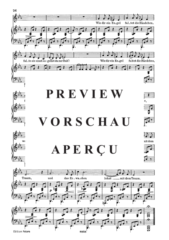 Product gallery: Page 6 of 6 Wiegenlied D.867 Wie sich der Äuglein, , Low Voice and Piano