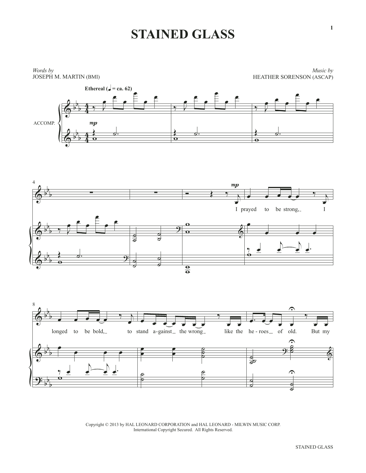 Product picture to: Stained Glass (from My Alleluia: Vocal Solos for Worship)
