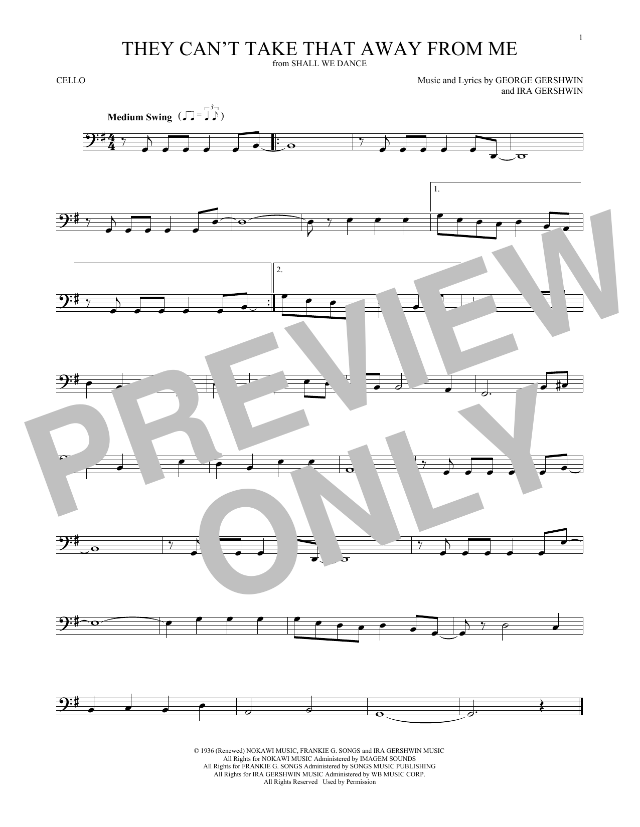 Produktgalerie: Seite 1 von 1 They Can't Take That Away From Me, Frank Sinatra, Violoncello