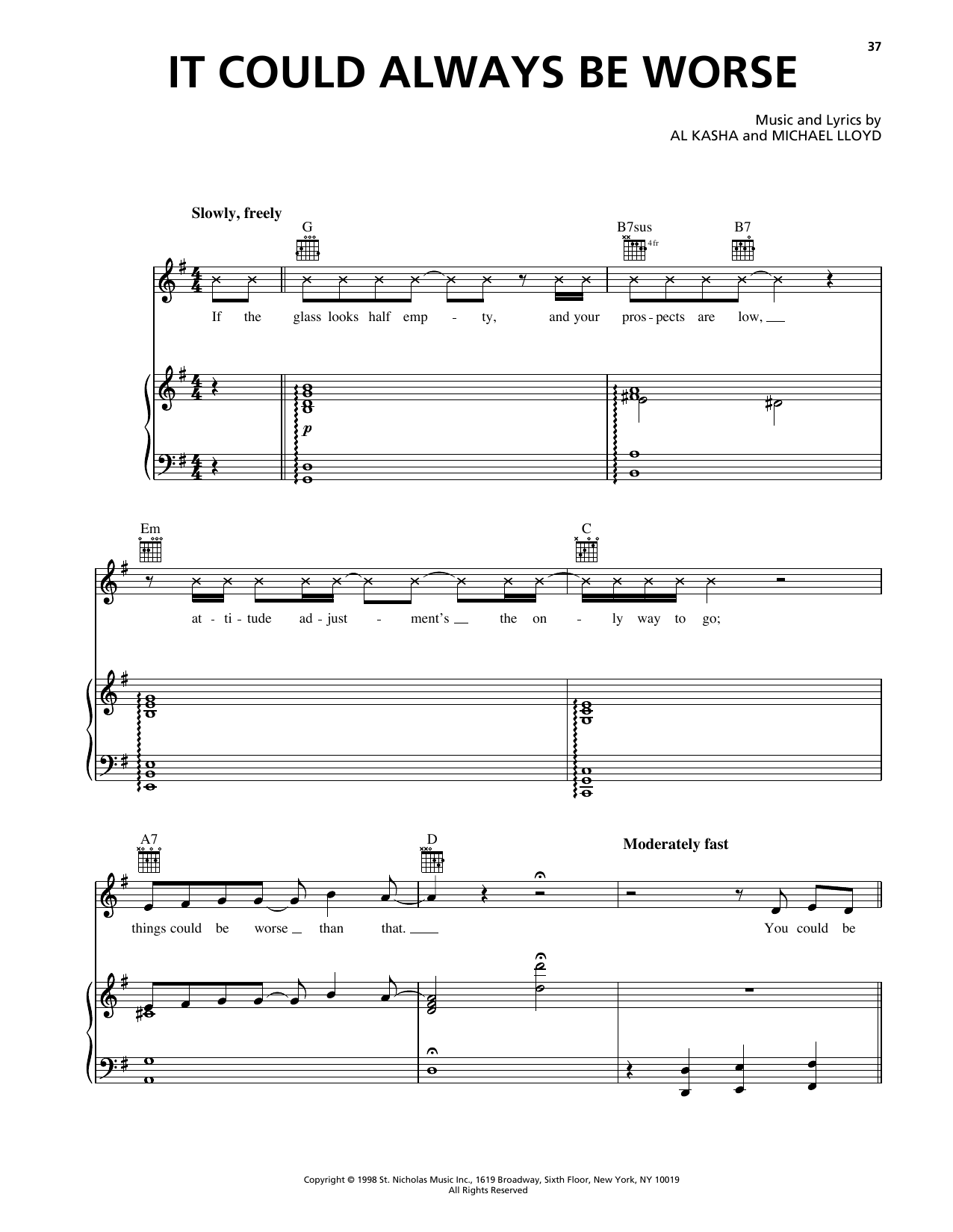 Produktgalerie: Seite 1 von 1 It Could Always Be Worse (from Rudolph The Red Nosed Reindeer), Al Kasha, Gesang, Gitarre, Klavier