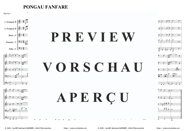 Produktgalerie: Seite 1 von 11 Pongau-Fanfare, , (Blechbläser Quintett)