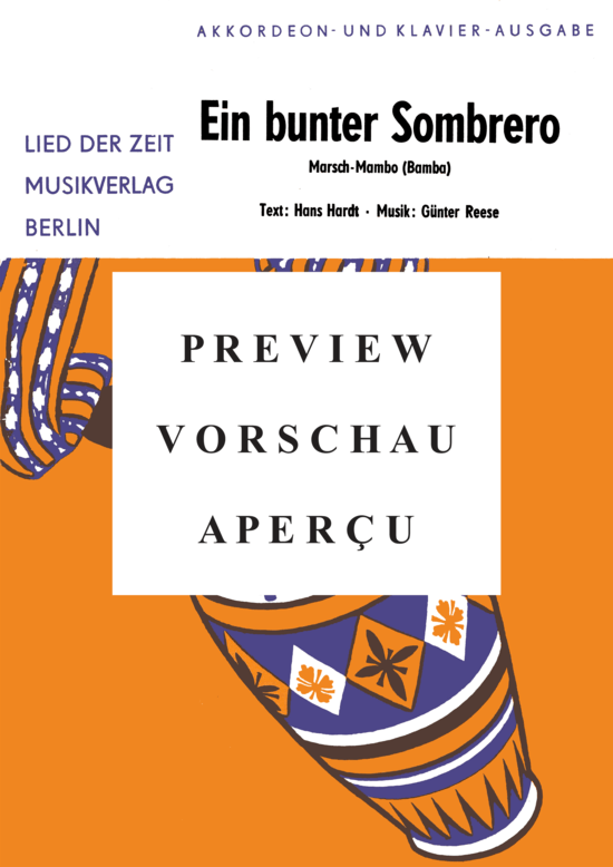 Product gallery: Page 2 of 3 Ein bunter Sombrero , , Piano and Voice