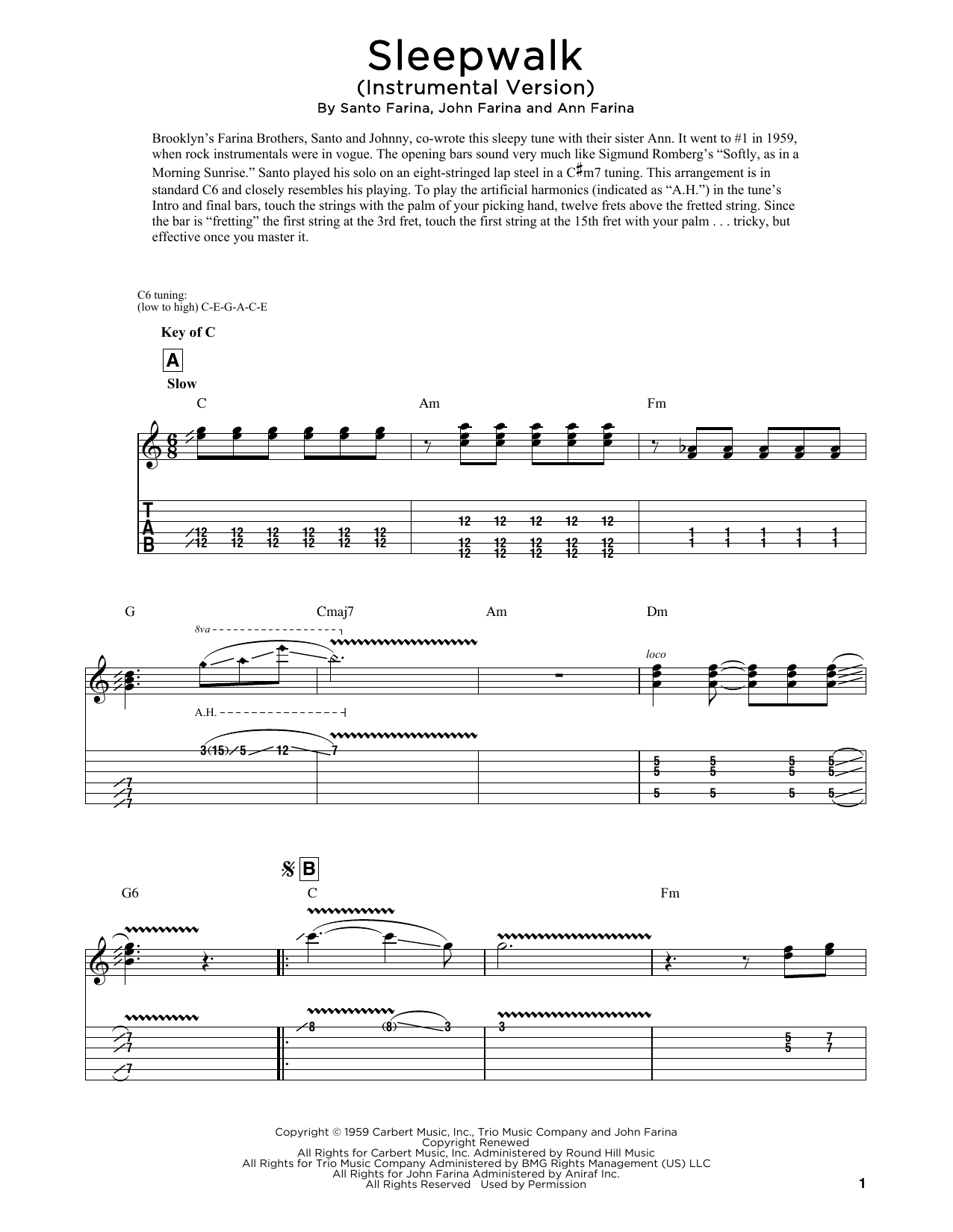 Produktbild zu: Sleepwalk (Instrumental Version) (arr. Fred Sokolow)