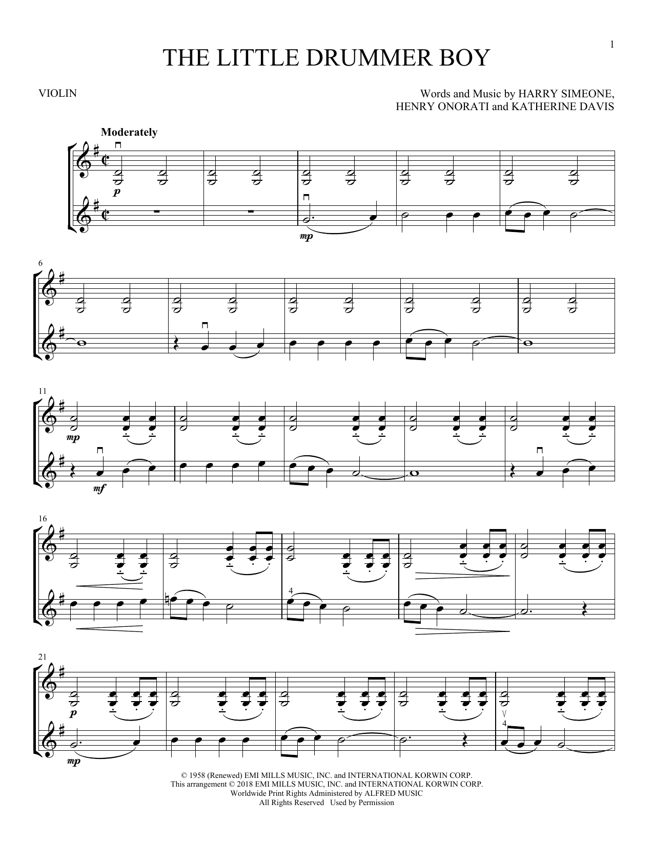 Product gallery: Page 1 of 1 The Little Drummer Boy, Katherine Davis