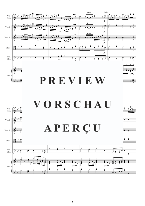 Produktgalerie: Seite 3 von 11 Concerto No.1 in B-Dur Op.9, , Violine concertante, Streicher Ensemble und Cembalo BC