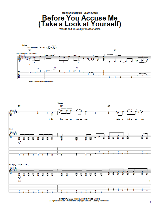Product gallery: Page 1 of 1 Before You Accuse Me (Take A Look At Yourself), Eric Clapton