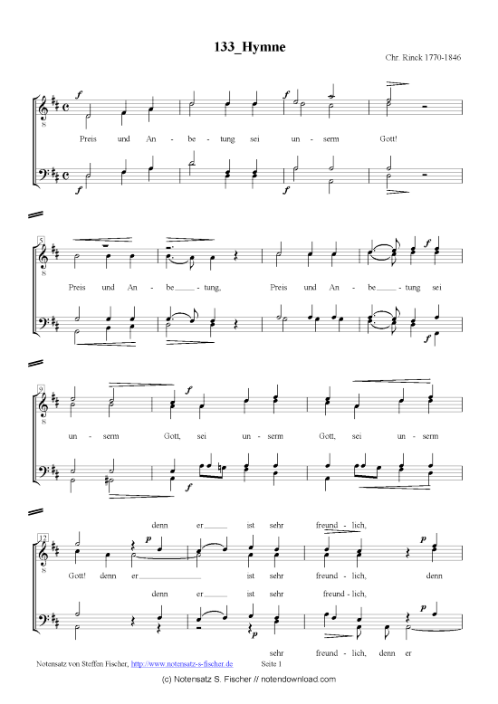 Produktbild zu: Hymne Christian H. Rinck (1770-1846)