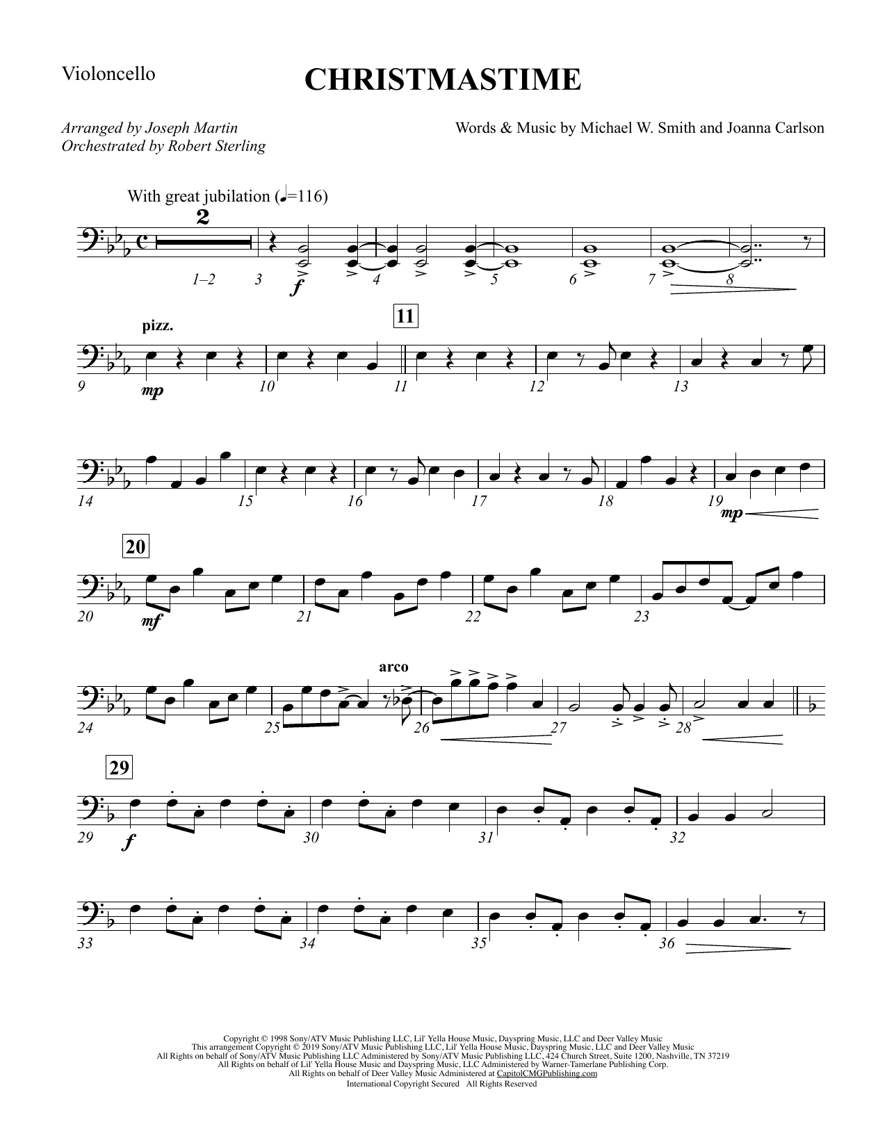 Product picture to: Christmastime (arr. Joseph M. Martin) - Cello