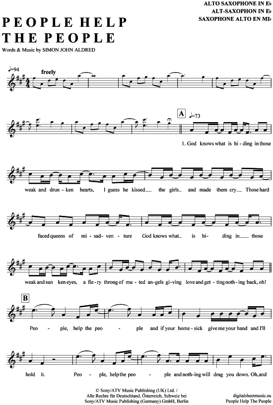 Product gallery: Page 1 of 4 People help the people , Birdy, Alto Saxophone