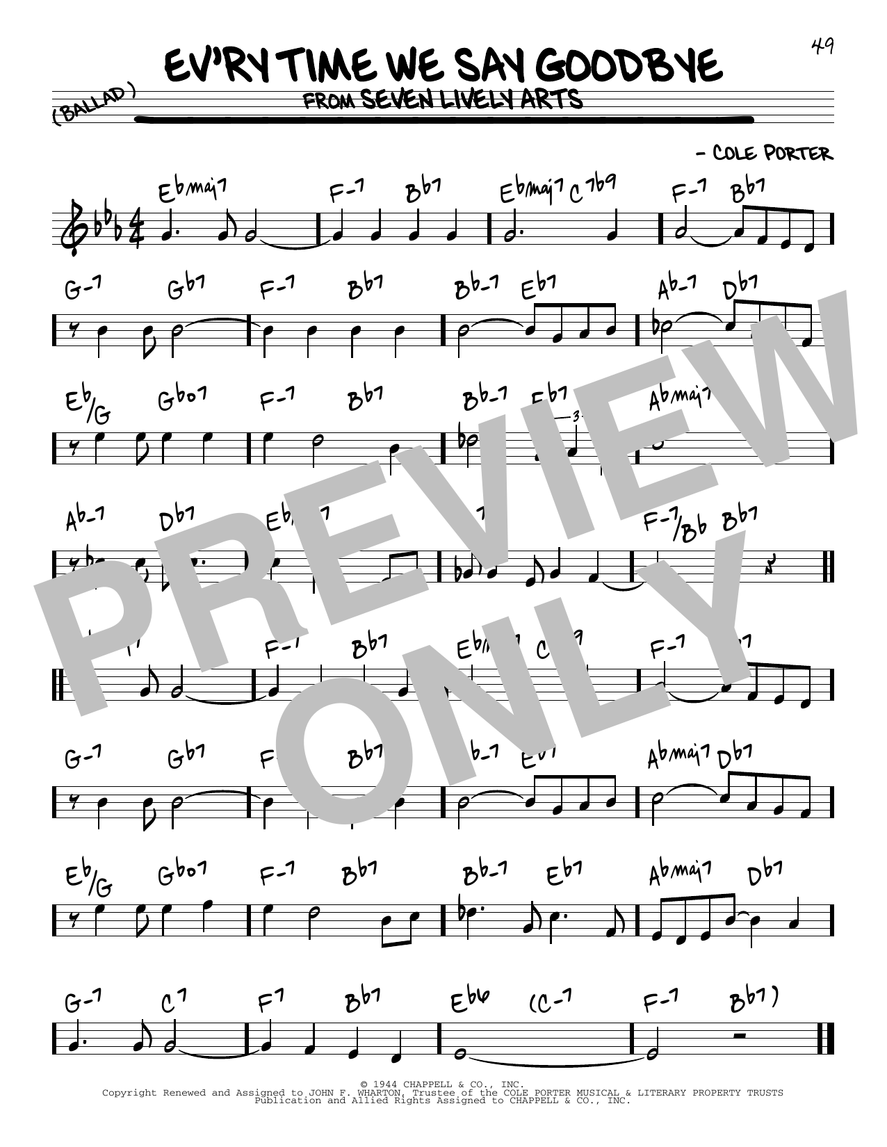 Produktbild zu: Ev'ry Time We Say Goodbye