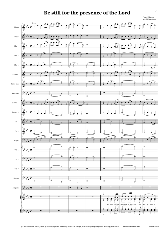 Produktgalerie: Seite 1 von 11 Be still for the presence of the Lord, , Gemischter Chor und Concert Band