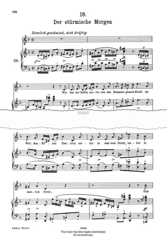 Product picture to: Der stürmische Morgen (from 'Winterreise Op.89 D911')