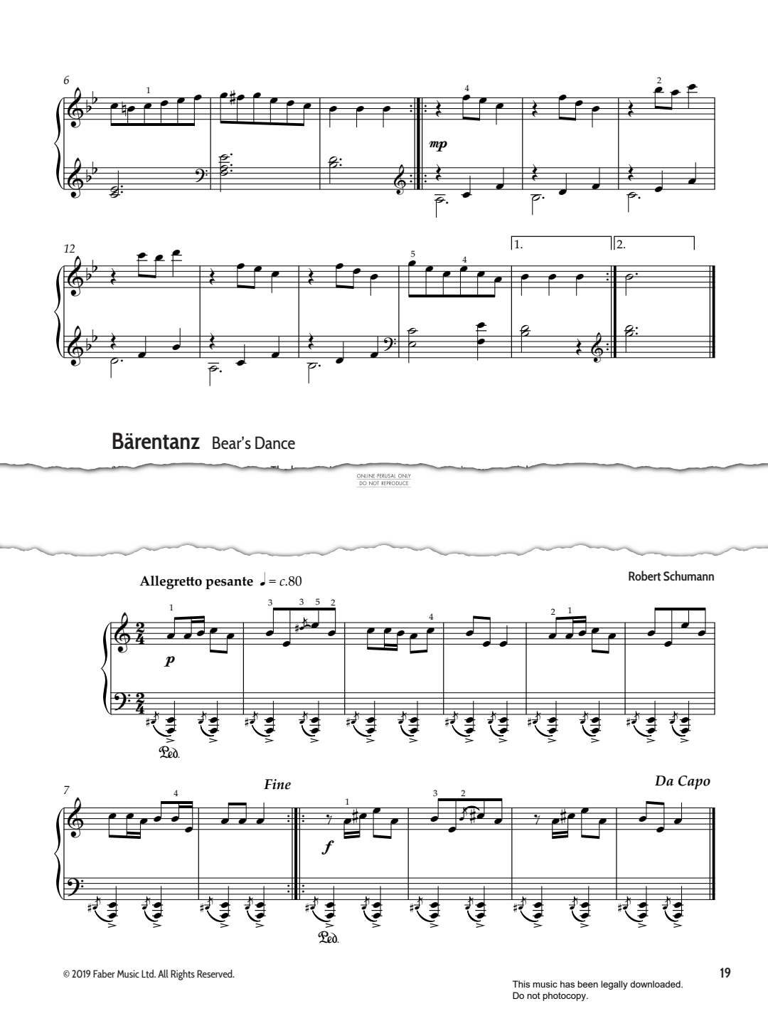 Produktgalerie: Seite 1 von 1 Bärentanz (Bear's Dance), Robert Schumann, Klavier