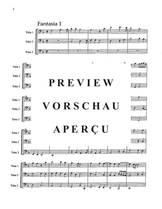 Produktgalerie: Seite 6 von 21 Fantasie a tre voci (fantasie for three instruments) , , Tubatrio