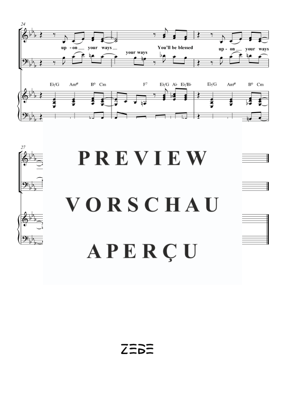 Produktgalerie: Seite 8 von 8 Blessing (Go With Peace), , Gemischter Chor SAB und Klavier