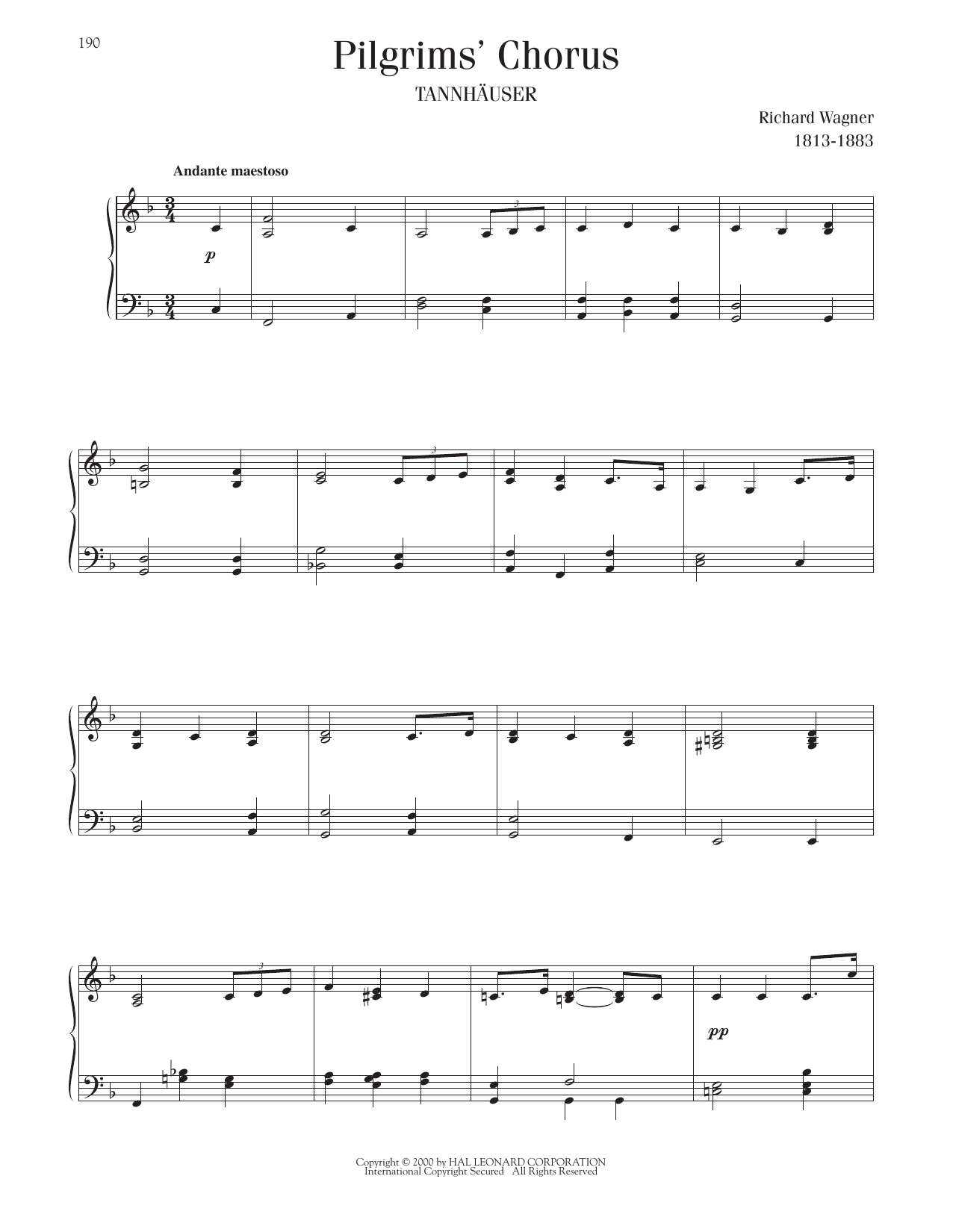 Produktbild zu: Pilgrims' Chorus