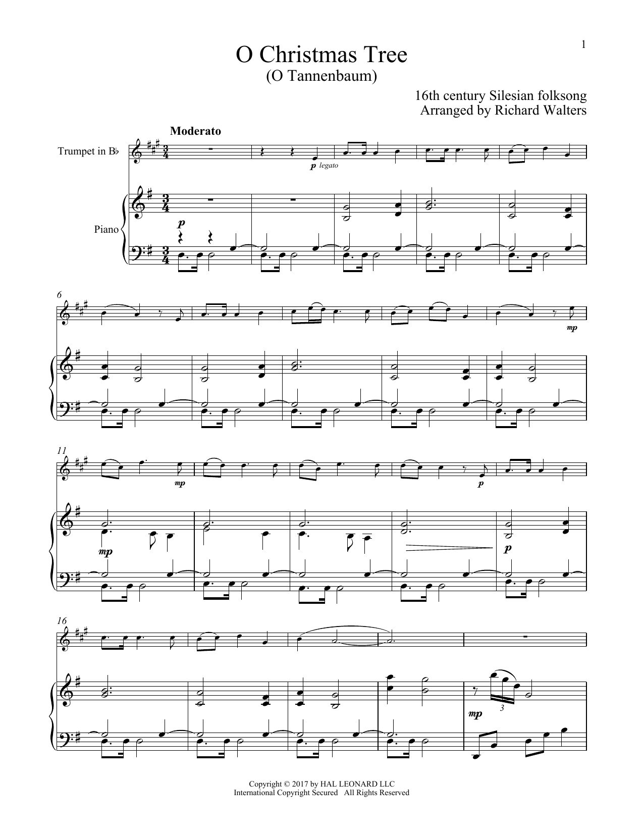 Produktgalerie: Seite 1 von 1 O Christmas Tree, Traditional German Carol, Horn, Klavier