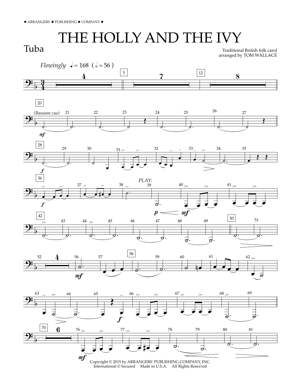 Product gallery: Page 1 of 1 The Holly and the Ivy - Tuba, Tom Wallace