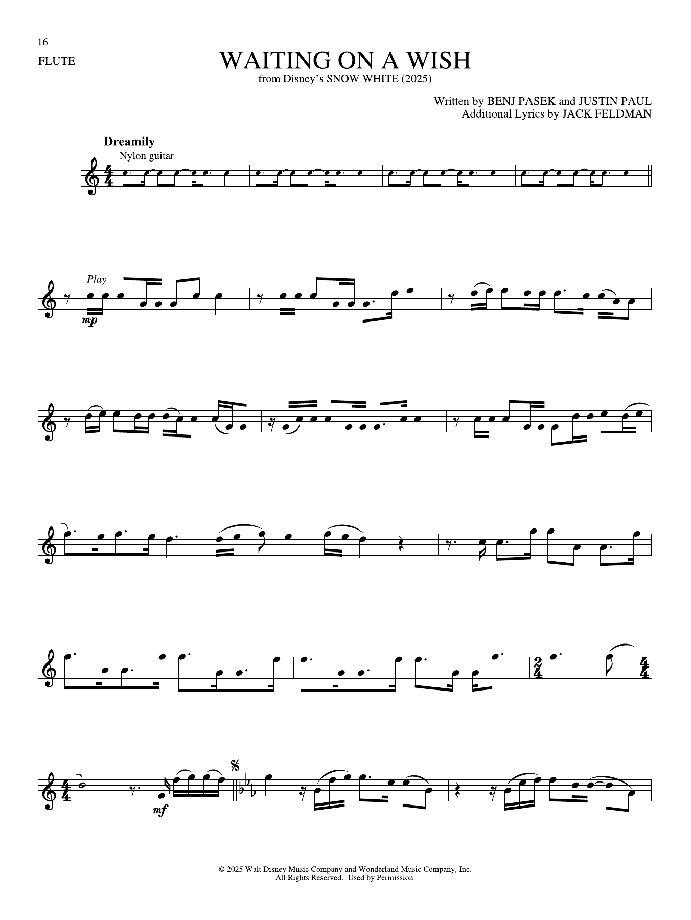 Product gallery: Page 1 of 1 Waiting On A Wish (from Snow White) (2025), Rachel Zegler