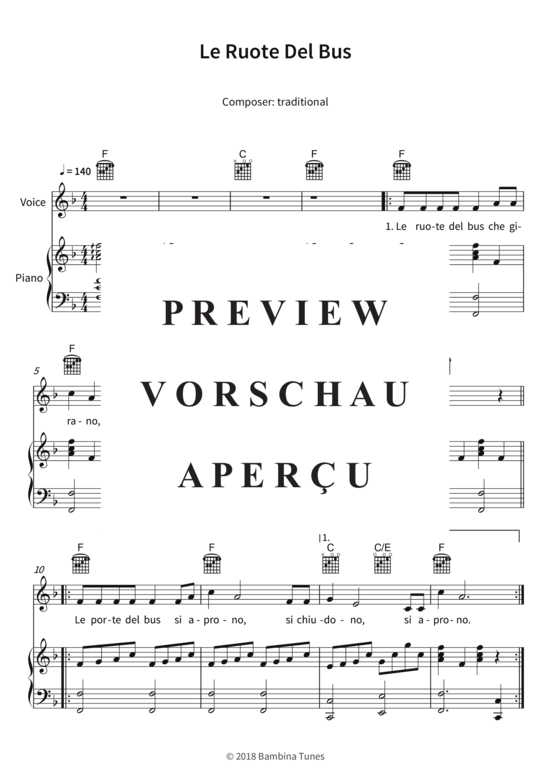Produktgalerie: Seite 4 von 7 Le Ruote Del Bus, , (Gesang + Klavier, Gitarre)