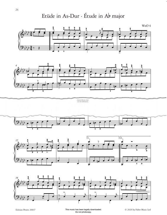 Produktgalerie: Seite 1 von 1 Étude in Ab Major, WoO 4, Clara Schumann, Klavier