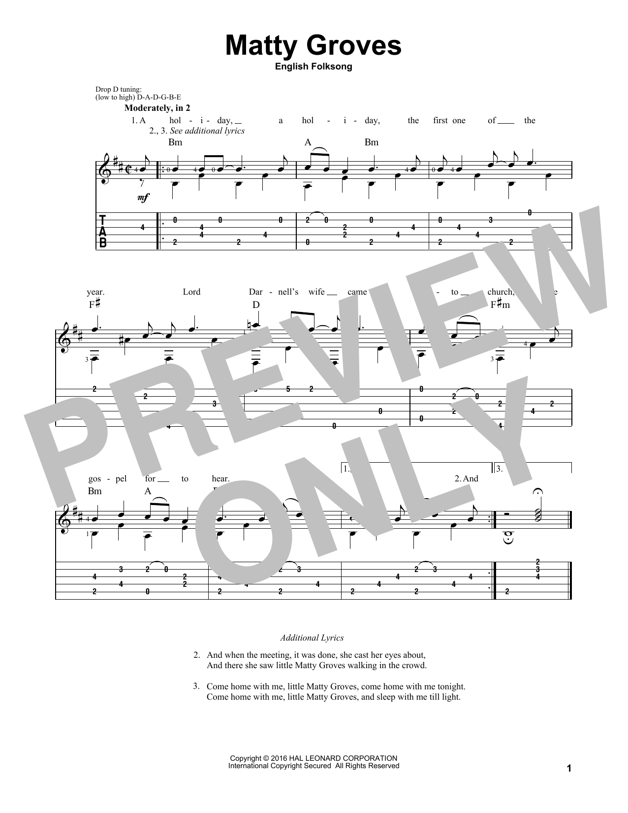 Produktgalerie: Seite 1 von 1 Matty Groves, English Folksong, Gitarre