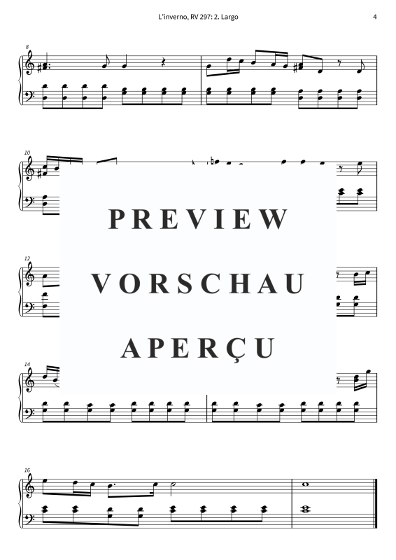 Produktgalerie: Seite 6 von 6 L´inverno - Versione semplificata, , Klavier Solo