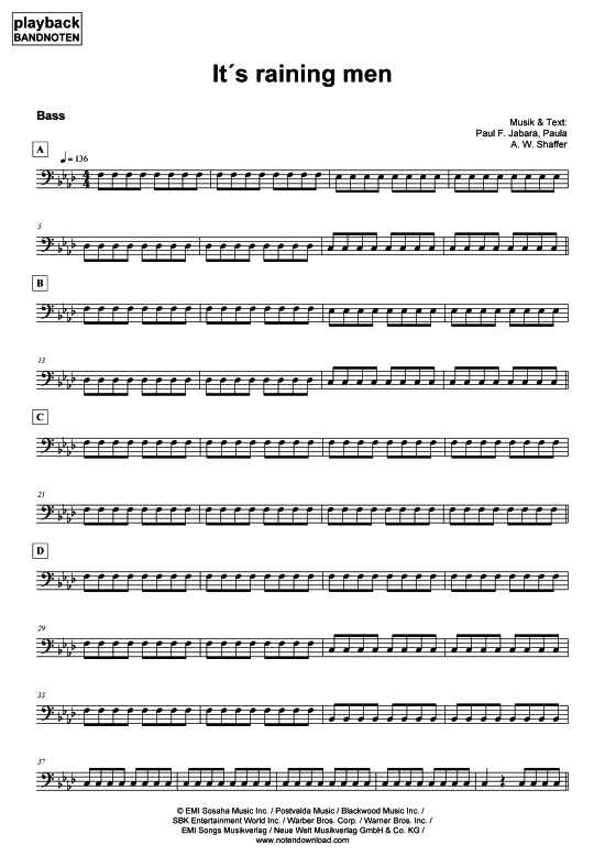 Product picture to: It´s raining men -  BassWeather Girls