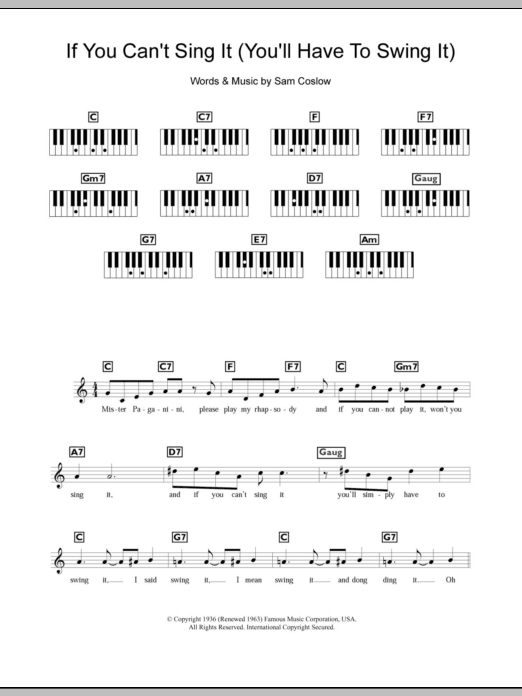 Product picture to: If You Can't Sing It (You'll Have To Swing It)
