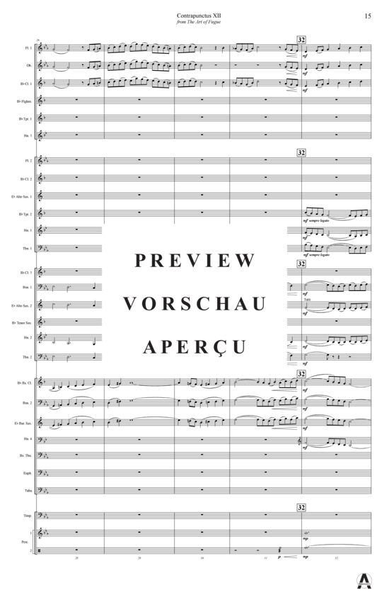 Produktgalerie: Seite 18 von 21 Contrapunctus 12 aus Kunst der Fuge , , (Concert Band)
