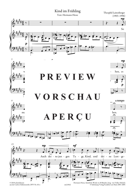 Product gallery: Page 3 of 4 Kind im Frühling , , (voice + piano)