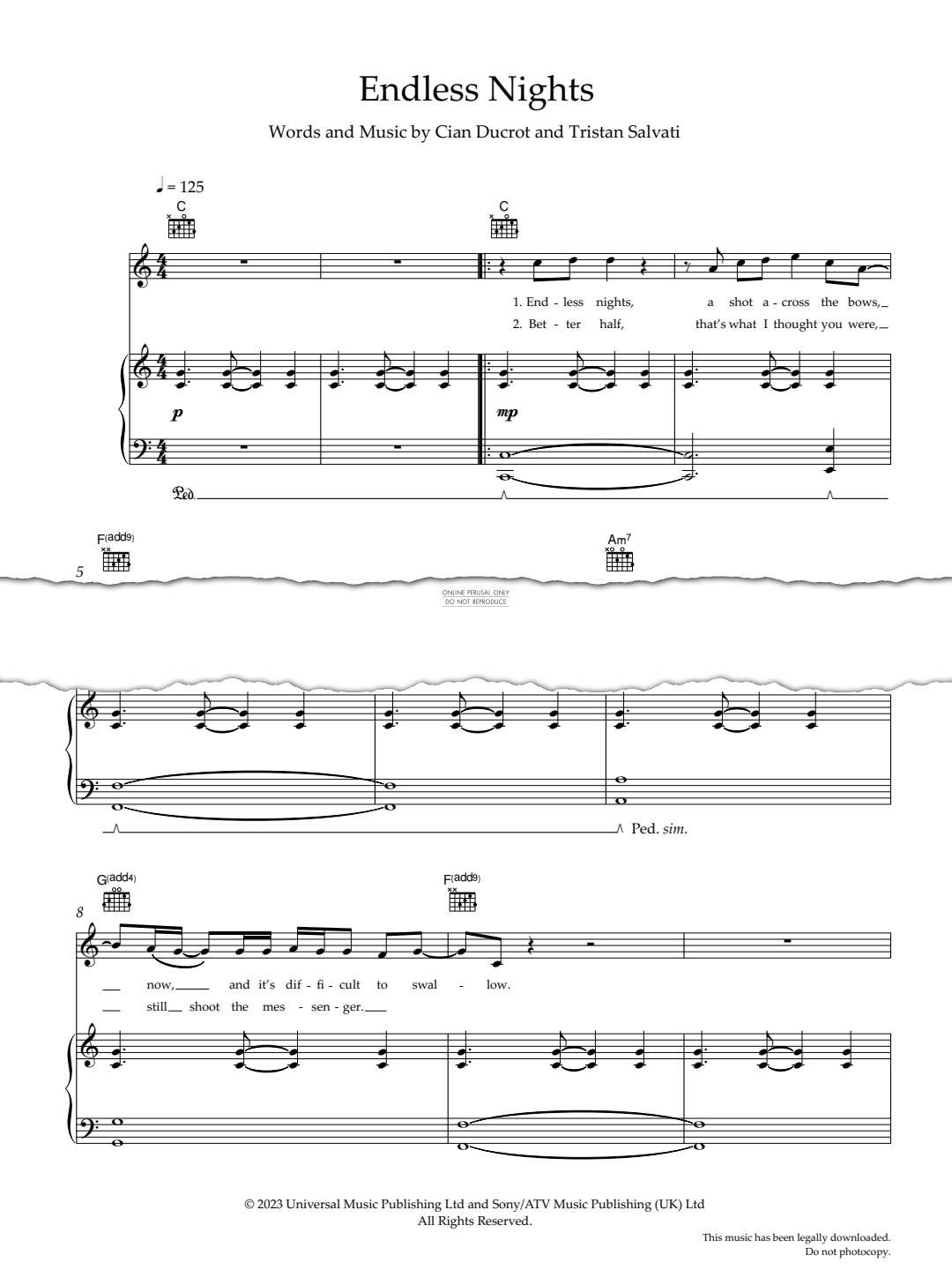 Produktgalerie: Seite 1 von 1 Endless Nights, Cian Ducrot, Gesang, Gitarre, Klavier