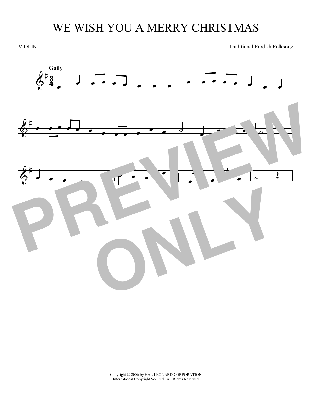 Product gallery: Page 1 of 1 We Wish You A Merry Christmas, Traditional English Folksong