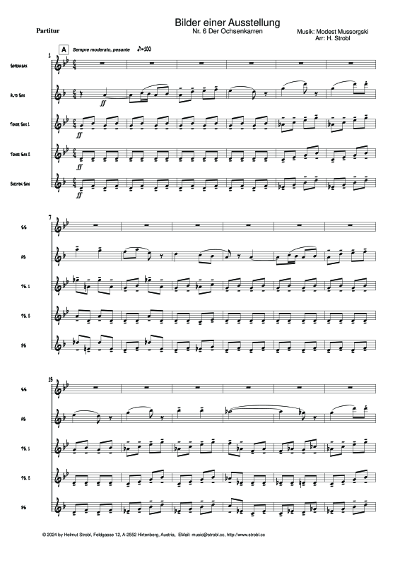 Produktgalerie: Seite 1 von 11 Der Ochsenkarren, , Saxophon Quintett