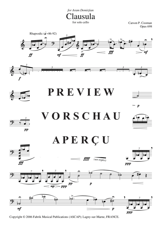 Produktgalerie: Seite 3 von 4 Clausula , , (Cello)