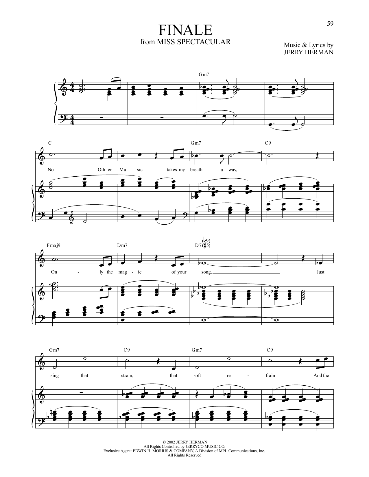 Produktgalerie: Seite 1 von 1 Finale (from Miss Spectacular), Jerry Herman, Gesang, Klavier