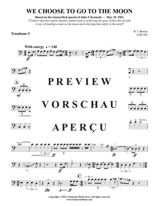 Product gallery: Page 14 of 21 We Choose to go to the Moon , , (Trombone ensemble)