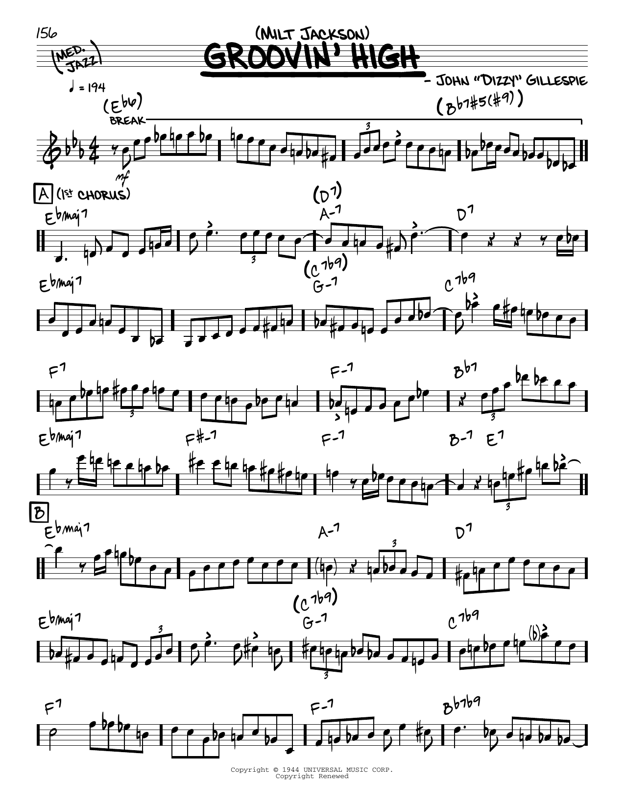 Produktbild zu: Groovin' High (solo only)