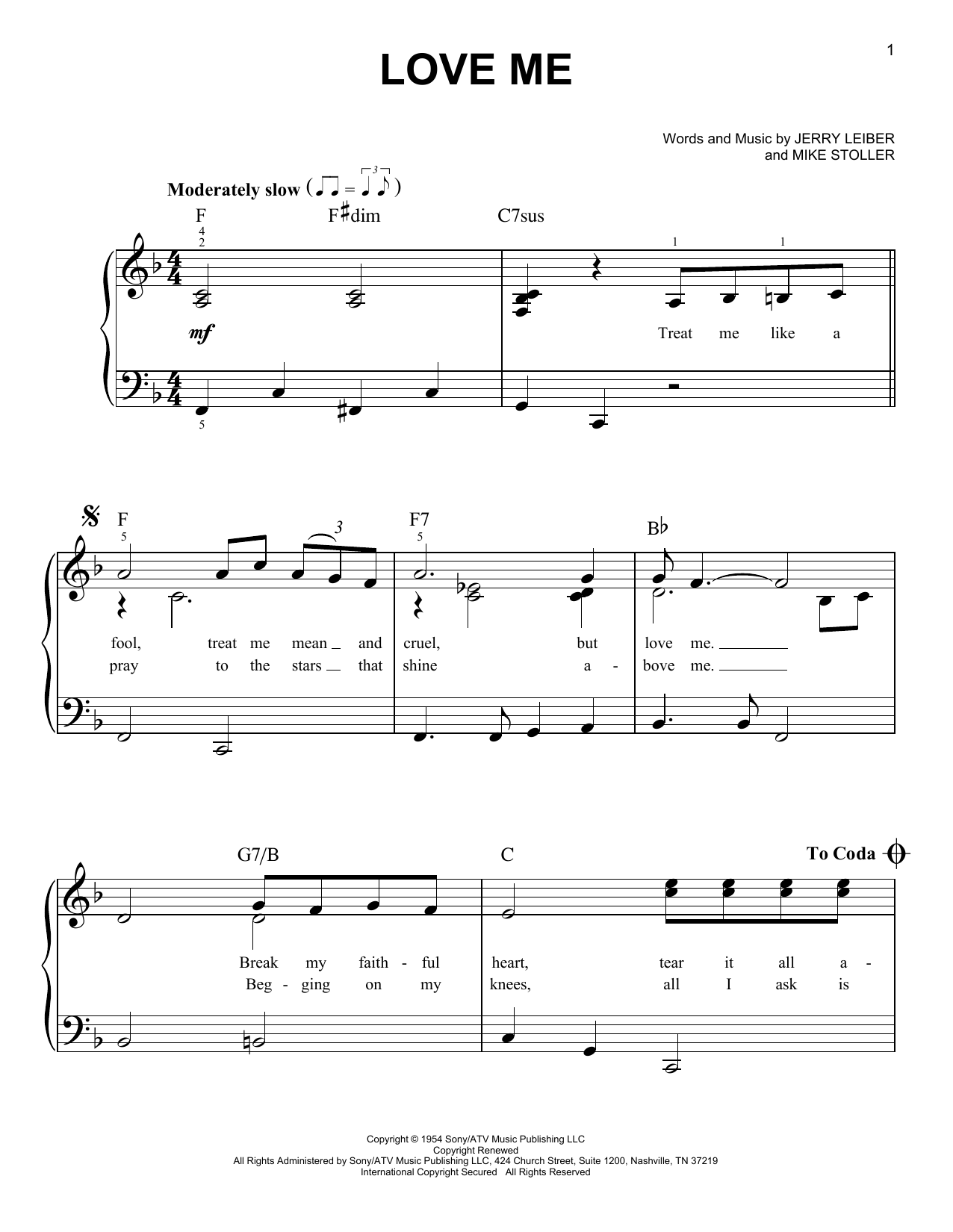 Produktgalerie: Seite 1 von 1 Love Me, Elvis Presley, Klavier