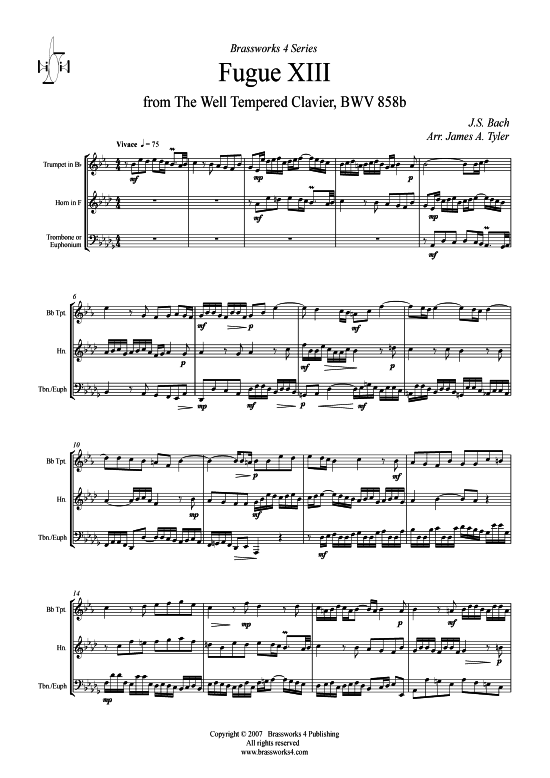 gallery: Fugue XIII , , (Trp B, Trp/Horn F, Pos)