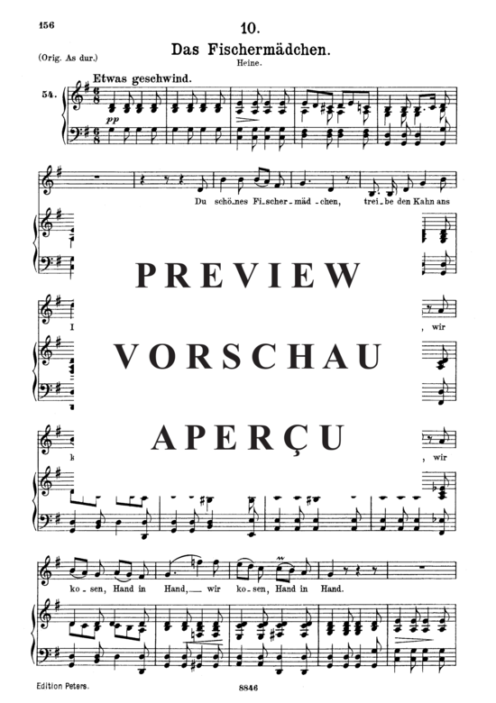 gallery: Das Fischermädchen D.957-10 (Schwanengesang) , ,  (Gesang mittel + Klavier)
