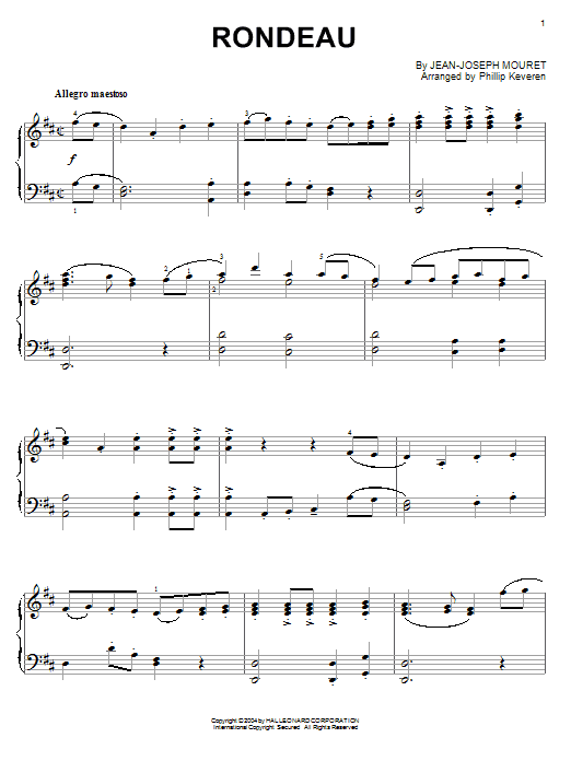 Product gallery: Page 1 of 1 Rondeau (arr. Phillip Keveren), Jean-Joseph Mouret