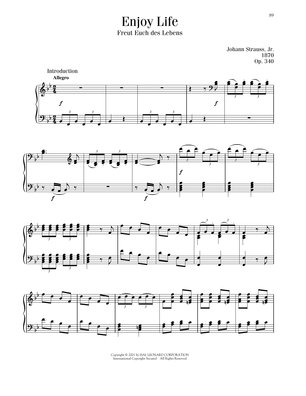 Produktbild zu: Enjoy Life, Op. 340
