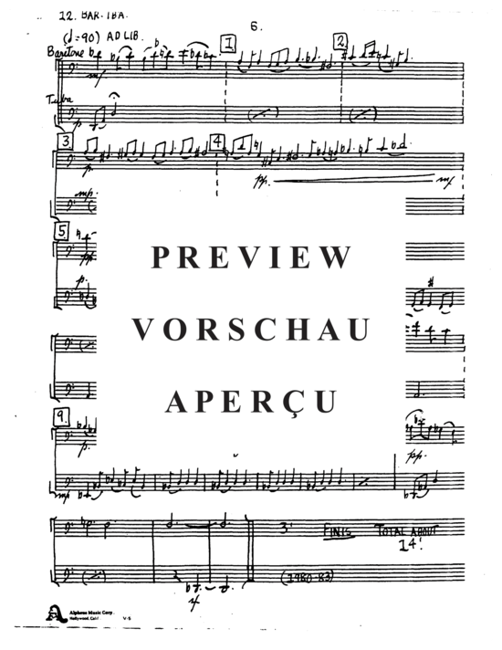Produktgalerie: Seite 14 von 14 6 Preludes , , (Tuba Duett für Euphonium + Tuba)