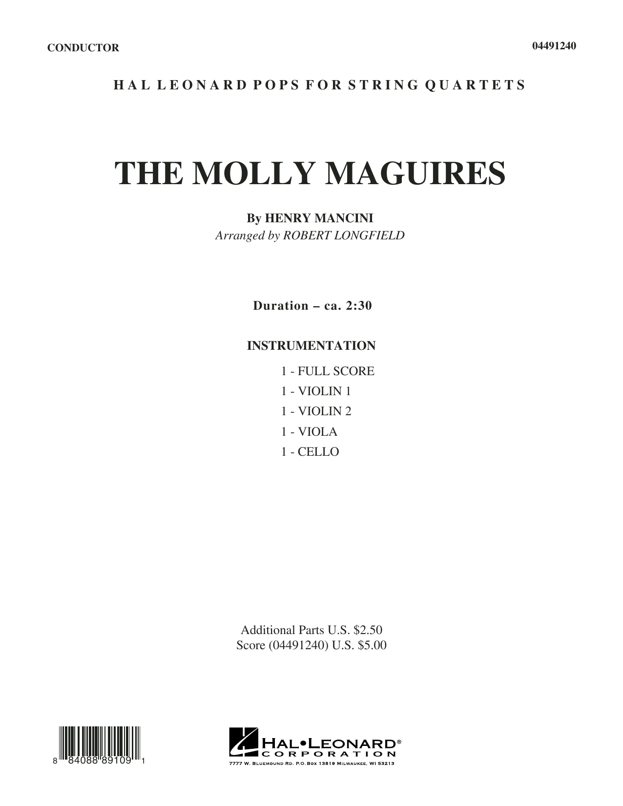 Product gallery: Page 1 of 1 The Molly Maguires - Conductor Score (Full Score), Robert Longfield